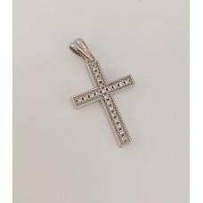 ΓΥΝΑΙΚΕΙΟΣ ΣΤΑΥΡΟΣ ΛΕΥΚΟ 14K CRW88